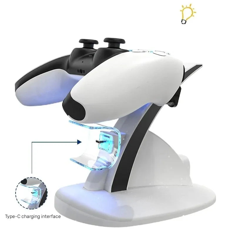 Dual Controller Charging Dock for PS5, Fast Charging Stand
