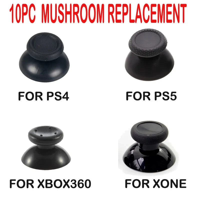 10Pcs Thumbstick Cap for PS4 PS5 Xbox One 360, Mushroom Grip
