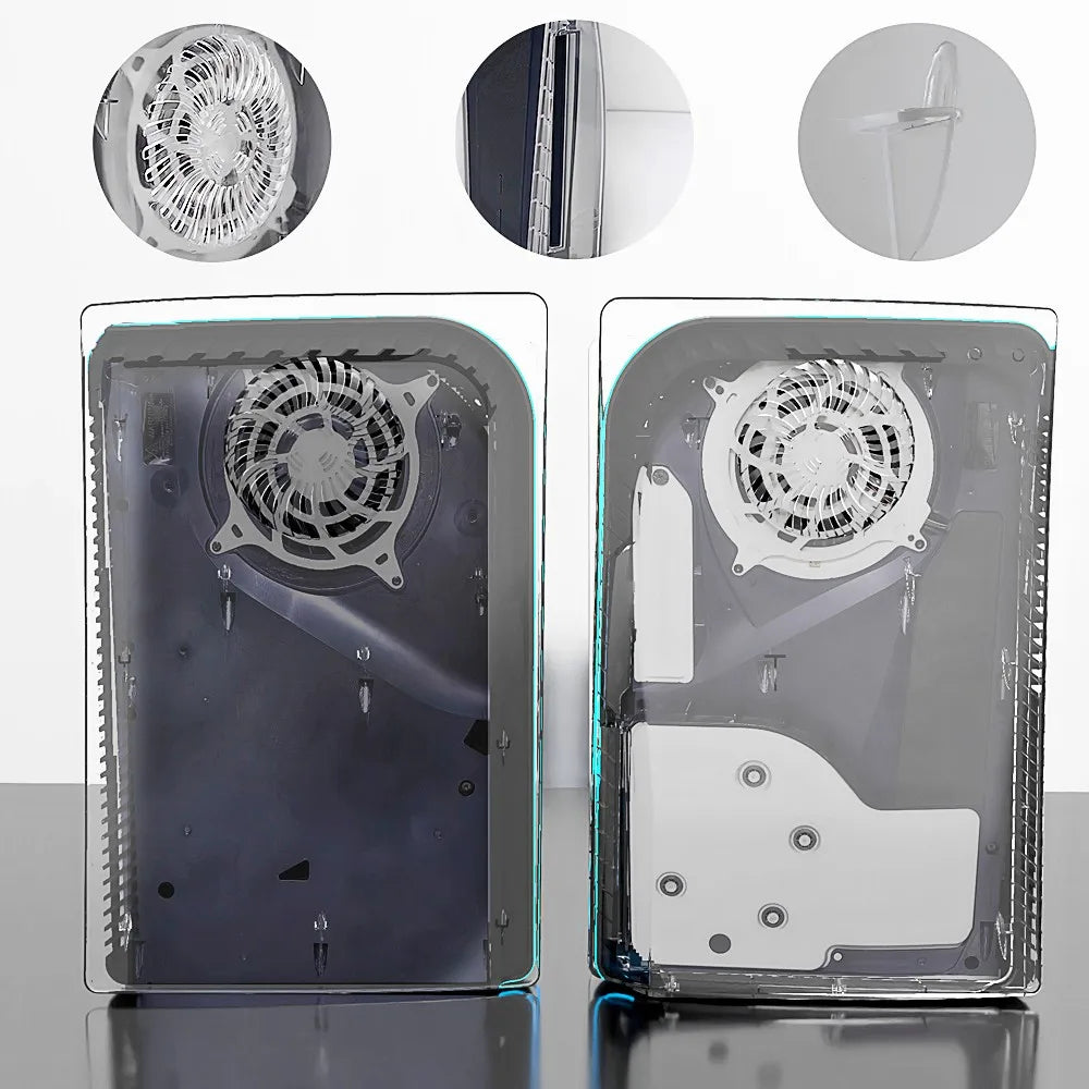 Transparent Cooling Vent Shell for PS5 Disc Edition