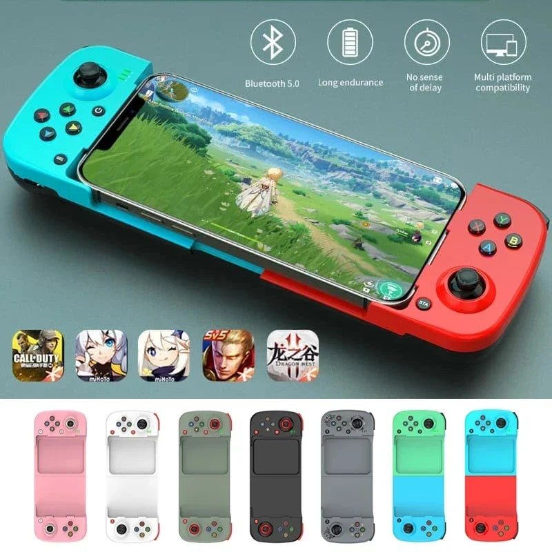 D3 Wireless Bluetooth Gamepad Type-C Retractable Game Controller Joystick For PUBG Mobile Support IOS Android TV/PC Device PS4