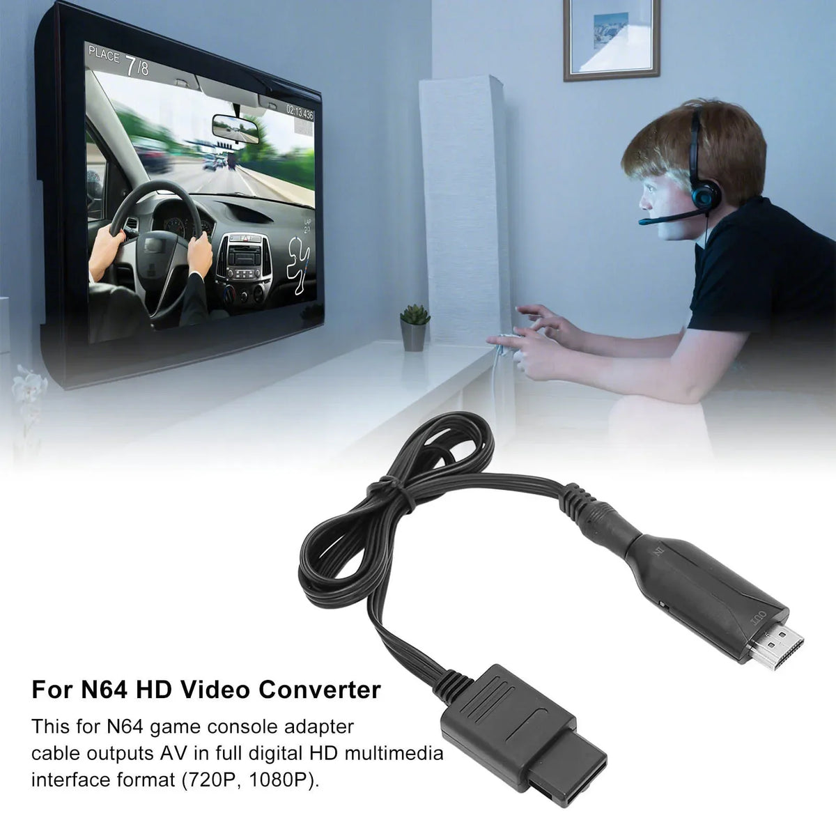 N64 SNES GameCube to HDMI Converter, 1080P Plug and Play