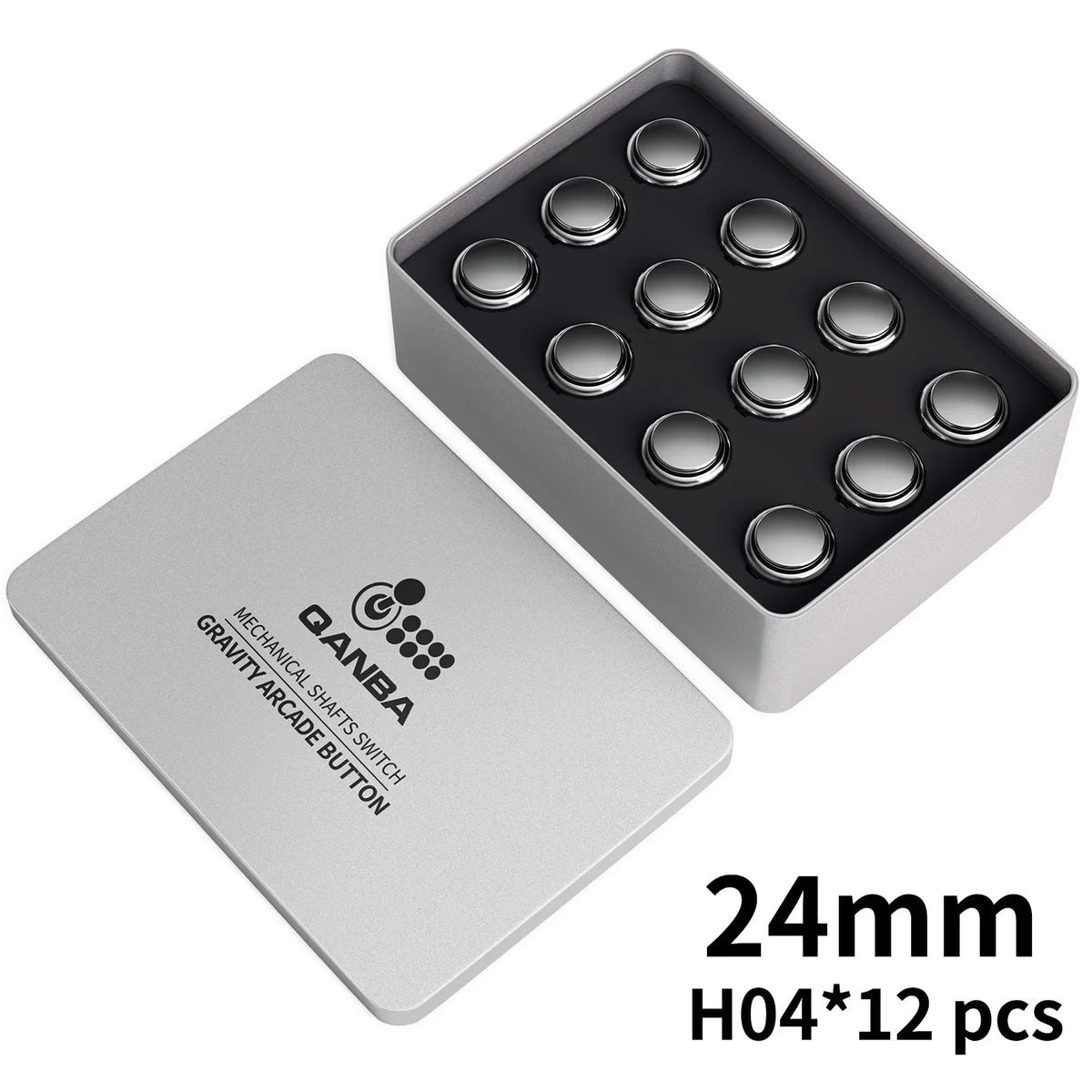 QANBA Gravity KS Arcade Buttons Metallic Color 24mm Mechanical Pushbutton Switch Plated Buttons DIY Parts