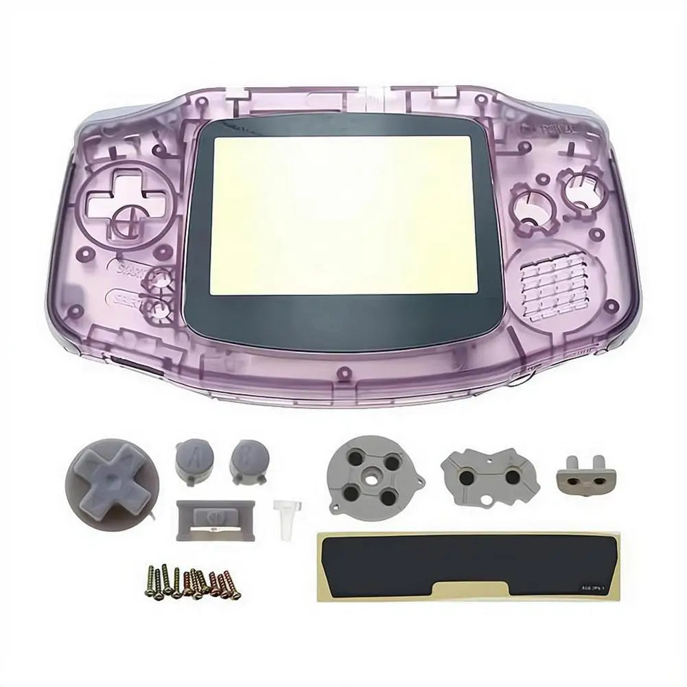 Replacement Full Housing Shell Kit DIY Casing Clear Replacement Shell Full Housing Cover with Buttons Custom For Game Boy GBA
