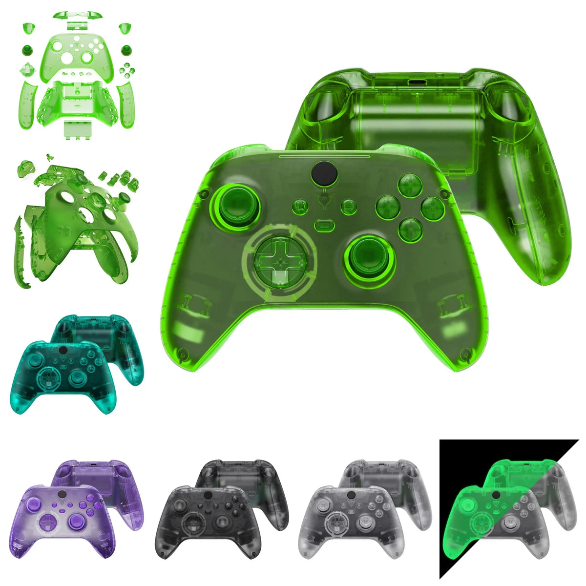 eXtremeRate Transparent Full Shell for Xbox Series X/S Controller