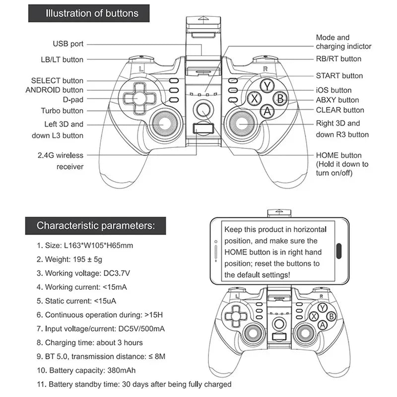 Gamepad Control Bluetooth Pubg Controller Mobile For iPhone Android PC PS4 PS3 Playstation 4 3 Nintendo Switch Gaming Game Pad