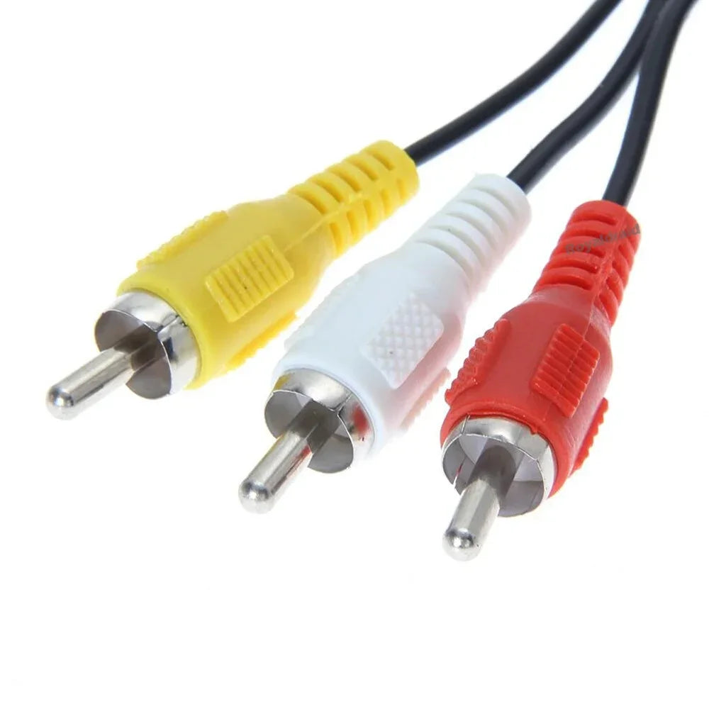 10PCS 1.8M AV Cable Composite Video Cord 6 Feet Line Compatible For N64/GameCube/SNES/SFC TV Game Console AV Cable
