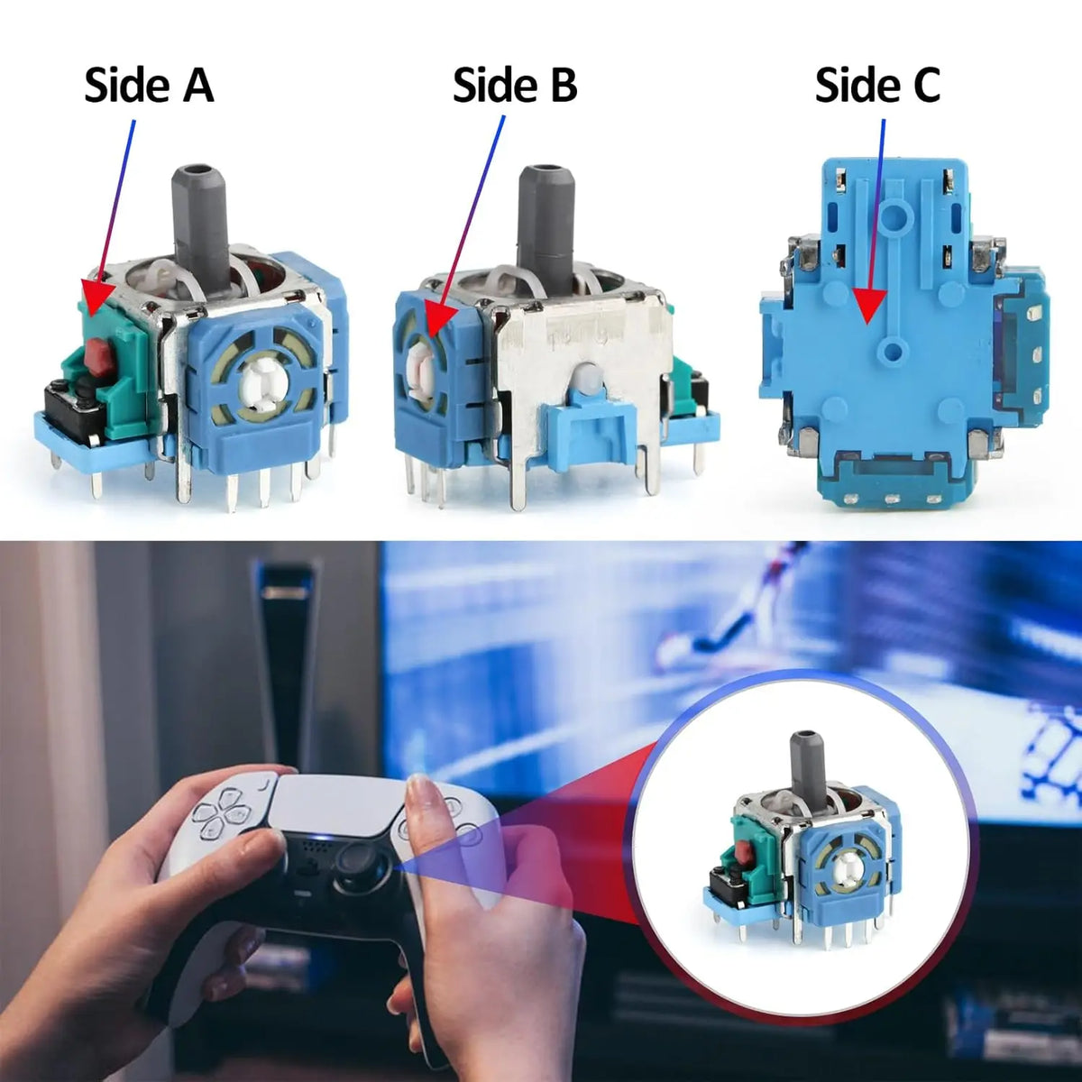 PS5 Controller 3D Joystick, ALPS New Model, Replacement 1-20Pcs