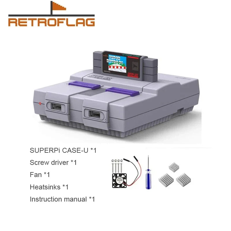 Retroflag SuperPi Case with Safe Shutdown for Raspberry Pi 3 B+ (B Plus) 2 with Safe Shutdown and Safe Reset Game Accessories