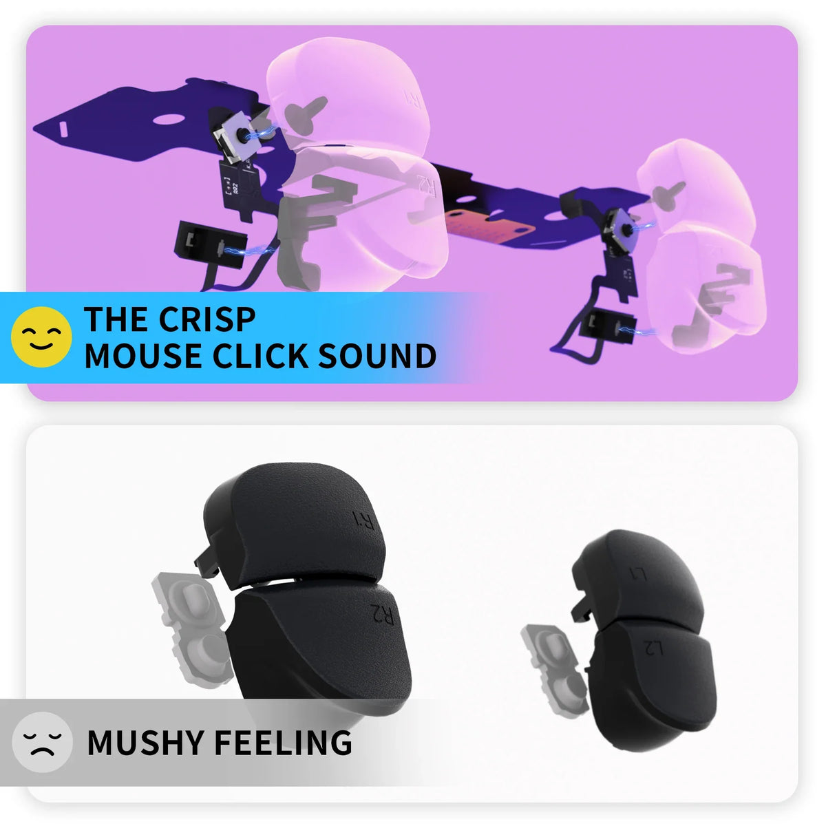 eXtremeRate PS5 Clicky Hair Trigger Kit V2 BDM-040/050