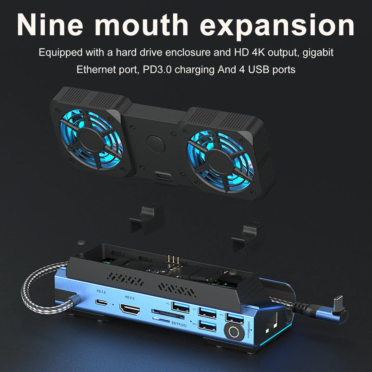 10-in-1 Dock for Nintendo Switch & Steam Deck, M.2 NVMe Box