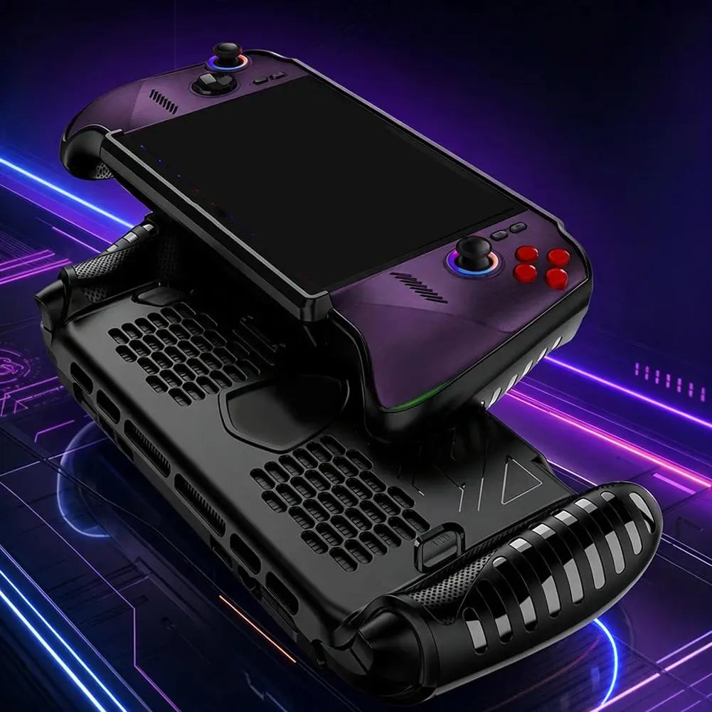 For MSI Claw 8 EX AI+ Game Handheld TPU Bracket Protective Case Shockproof Anti-Scratch Ergonomic Grip Full Cover Shell