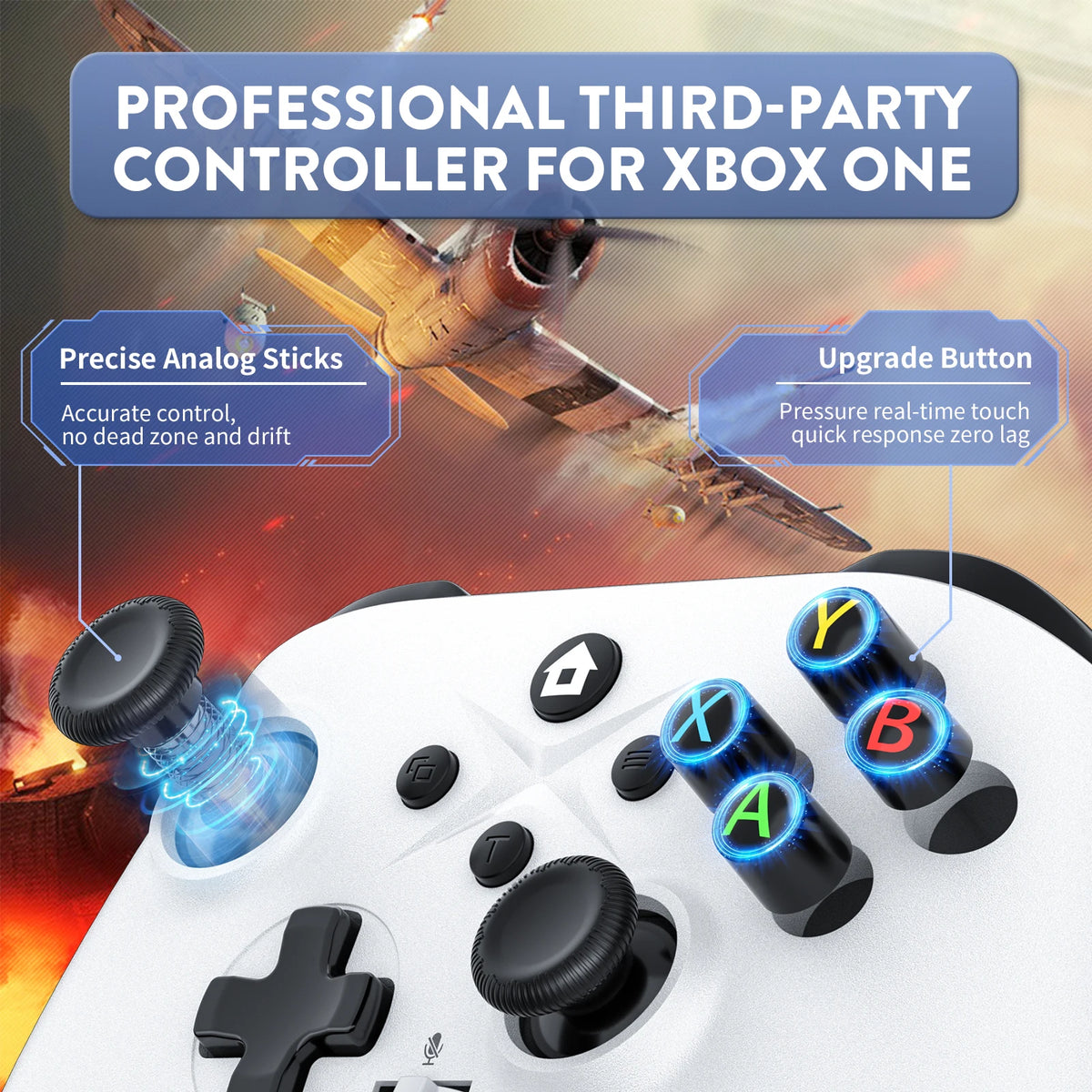 Wireless Hall Effect Controller for Xbox One, Series X|S and PC