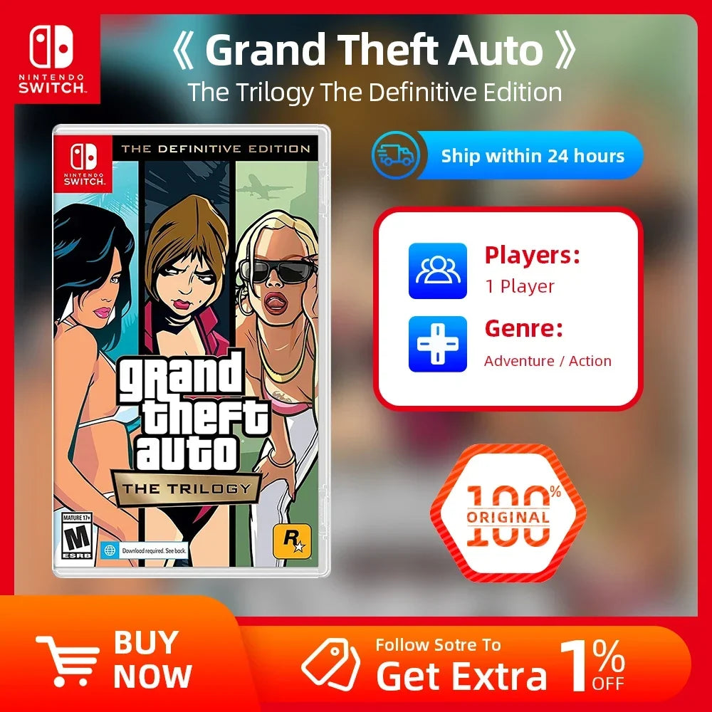 Grand Theft Auto: The Trilogy - The Definitive Edition, Switch