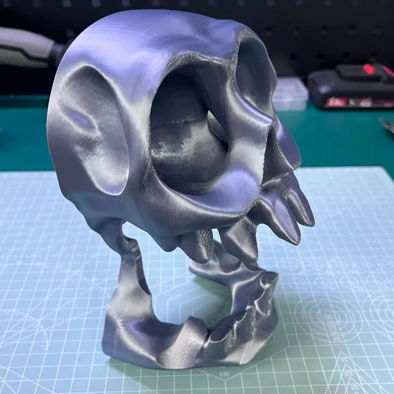 Skull Headphone Stand 2 in 1 Game Controller Holder 3D Printed Desktop Headset Rack for PS5 PS4 Gamepad Gaming Desk Decor Gift