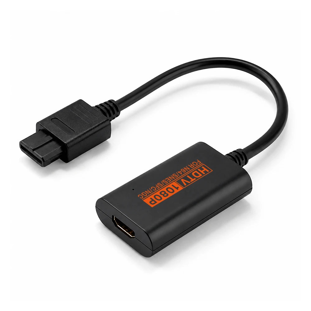 LinkRetro 1080P HDTV Adapter S-vdieo Composite Input Plug and Play Video Audio Converter for NGC N64 SNES SFC Game Console