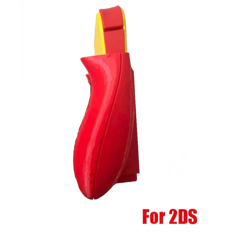 Red 3D Printed Large Grip for Nintendo 2DS Handheld