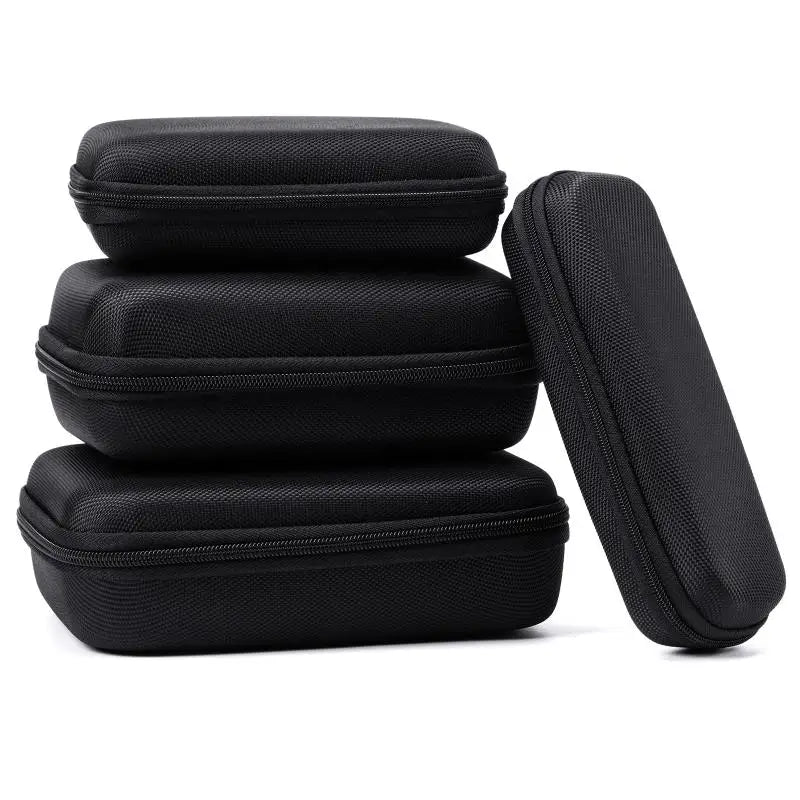 【C】1PC Hard Shell EVA Storage Box Mini Portable Pouch Carrying Bag Black Protective Storage Case Digital Accessories