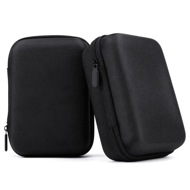 【C】1PC Hard Shell EVA Storage Box Mini Portable Pouch Carrying Bag Black Protective Storage Case Digital Accessories
