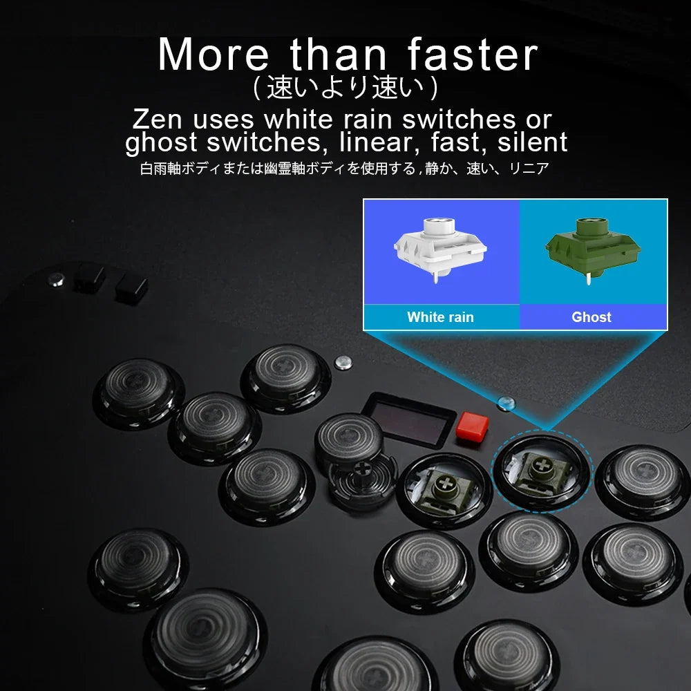 Duelpad Zen16 Fightstick Arcade Joystick For PC/PS4 Controller Hitbox Keyboard For Steam/Switch