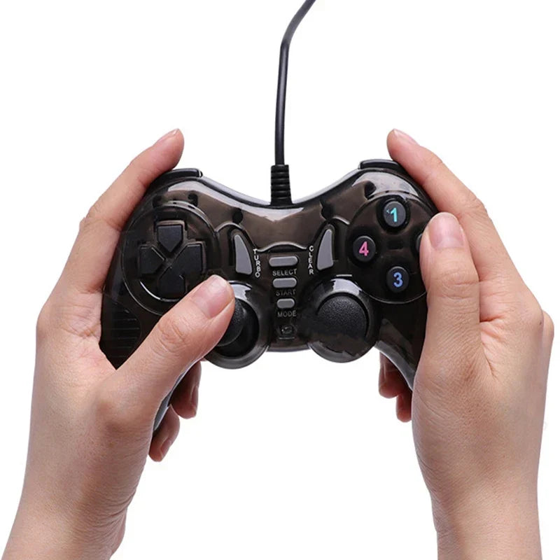 USB Wired Dual Vibration Controller for PC Windows and PS3