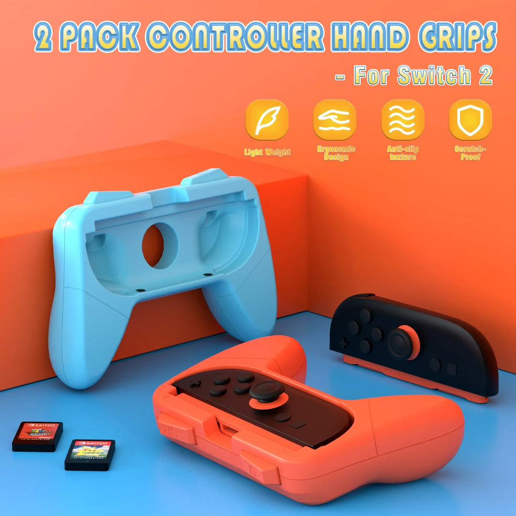 2Pcs Joy-Con Grips For Nintendo Switch 2 Joypad Hand Grip Stand Controller Gamepad Holder Bracket For NS Switch 2 Accessories