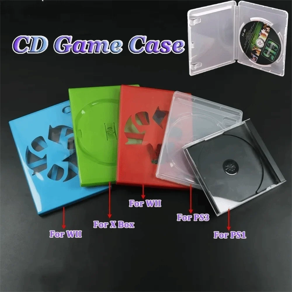 1pcs Plastic CD Game Cover Protective Design Replacement Accessory Game Disk Holder for PS1 PS2 PS3 PS4 PS5 Xbox WII