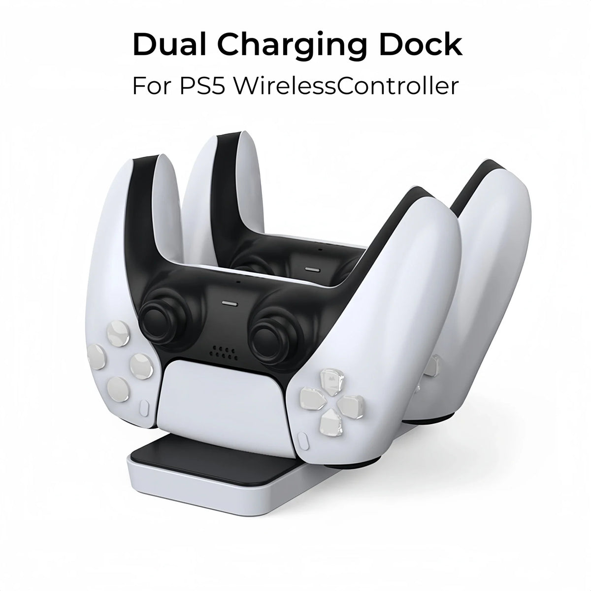 Compact PS5 Controller Charging Dock, Simple Small Contact Charger Stand for PS5 Gamepad, Space‑Saving Desktop Charging Station