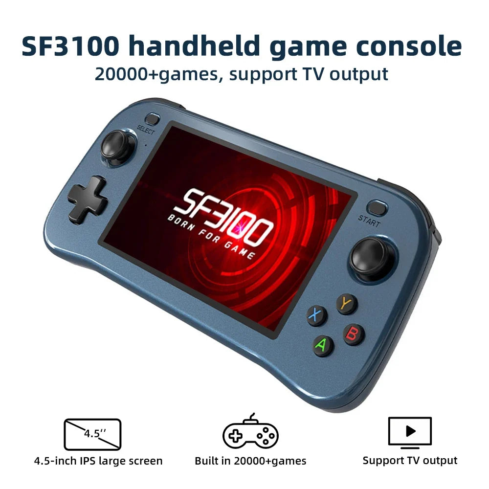 SF3100 Handheld Game Console 4.3-Inch with TV Out, 20000+ Games