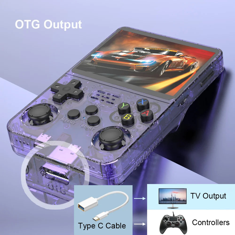 Tolex R36S 3.5Inch HD Screen Handheld Game Console RK3326 Open Source System Arkos2.0 10+Simulators Retro Video Game Console