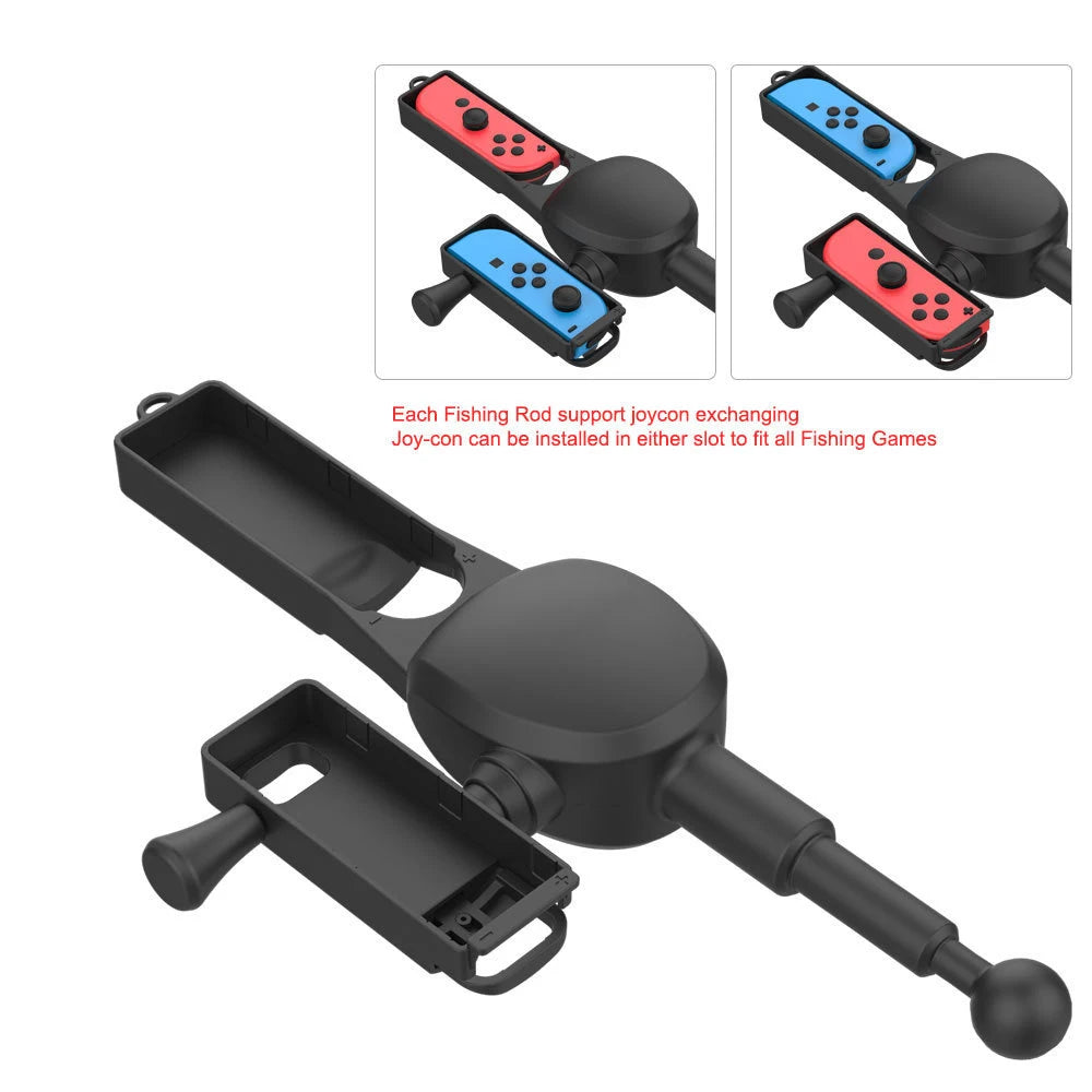 For Nintendo Switch Fishing Rod NS Joycon Game Accessories Fishing Star Left and Right Controllers Body Feel Fishing Rod