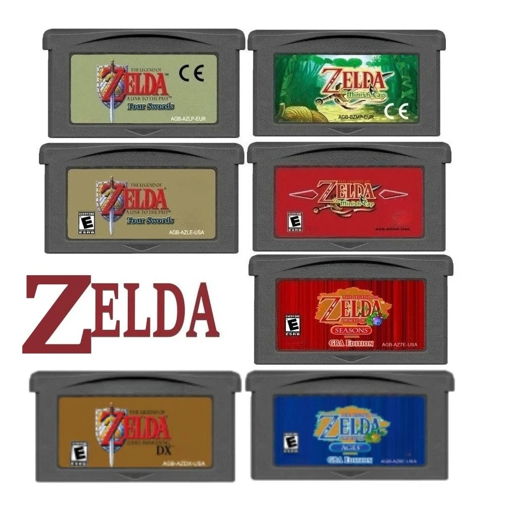 GBA Zelda Cartridge, Four Swords, Minish Cap and More