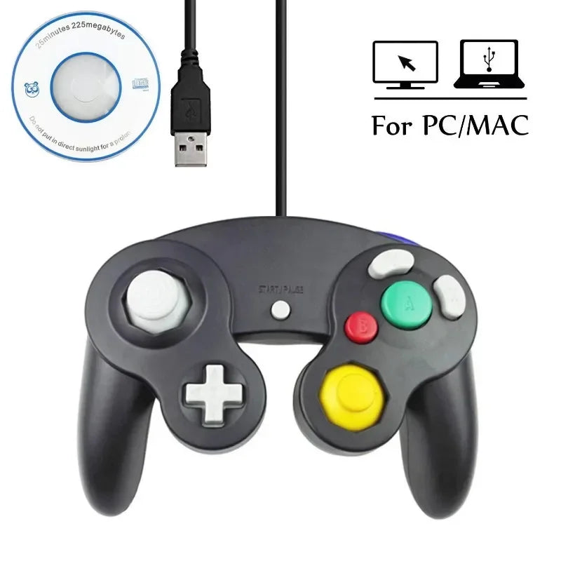 Wired USB Controller for GameCube NGC, Single-Button Gamepad