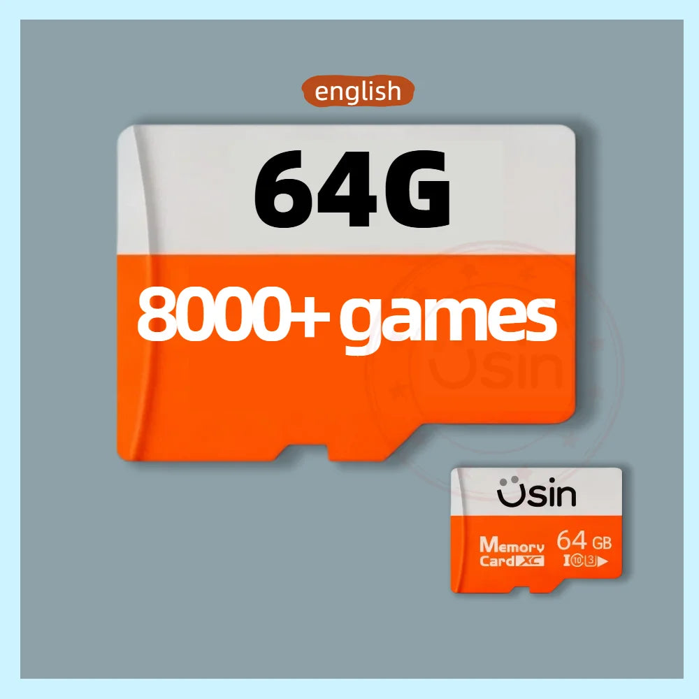 Game TF Card for Anbernic RG Rotate, PS1 PSP NDS DC SS, 64G-512G