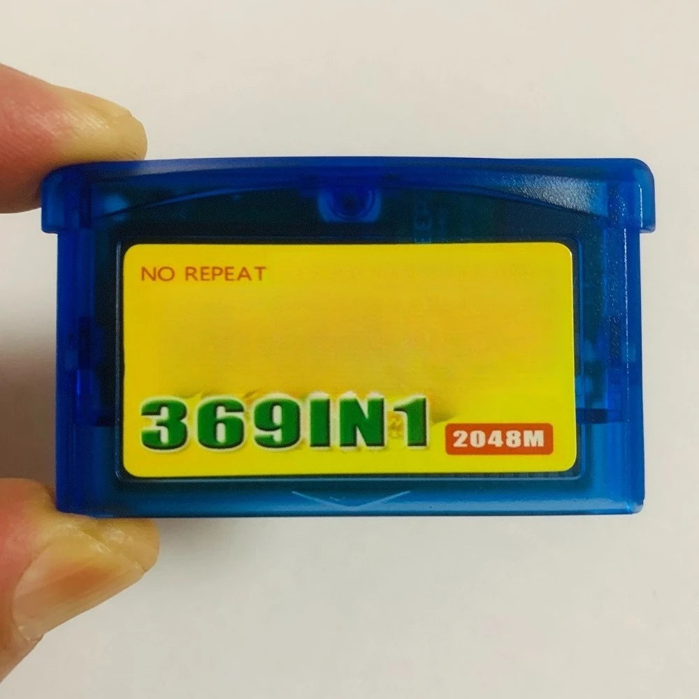 369 in 1 GBA Game Cartridge 32-Bit Retro Game Combo Card English Software Holiday Gift for Kids