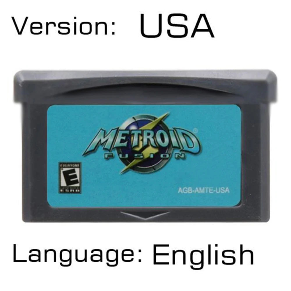 -Metroid GBA Game Cartridge 32 Bit Video Game Console Card  Fusion Zero Mission USA EUR Version for GBA/NDS
