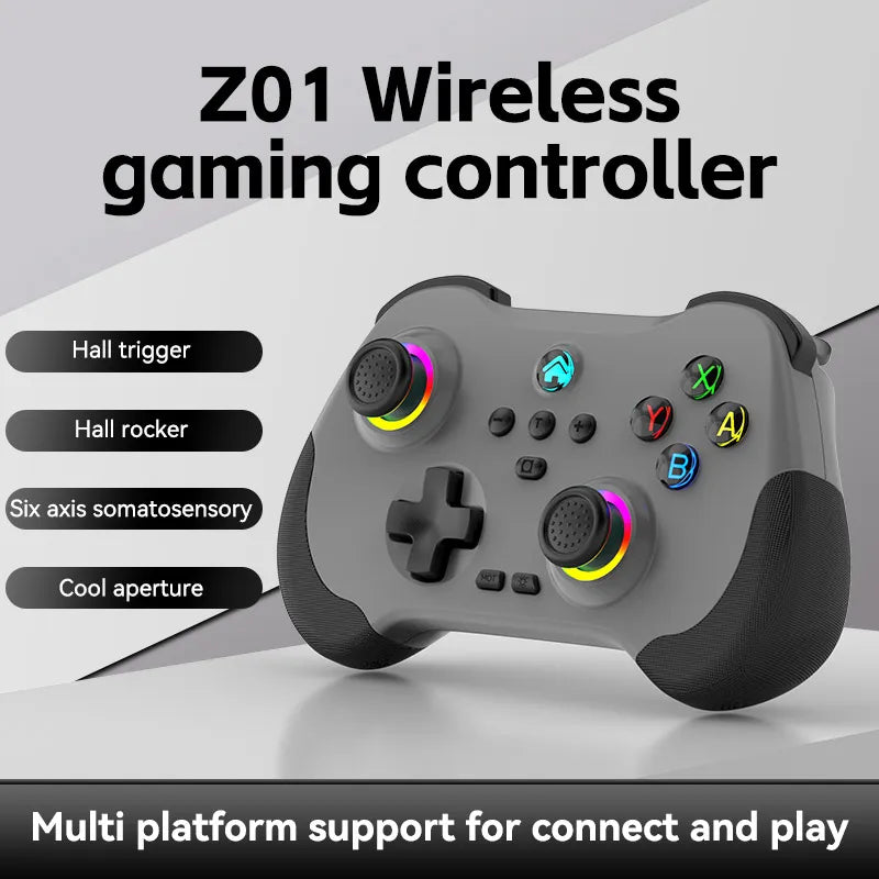 Z01 Wireless Controller Hall Joystick for Switch Steam PS3 PS4 PC