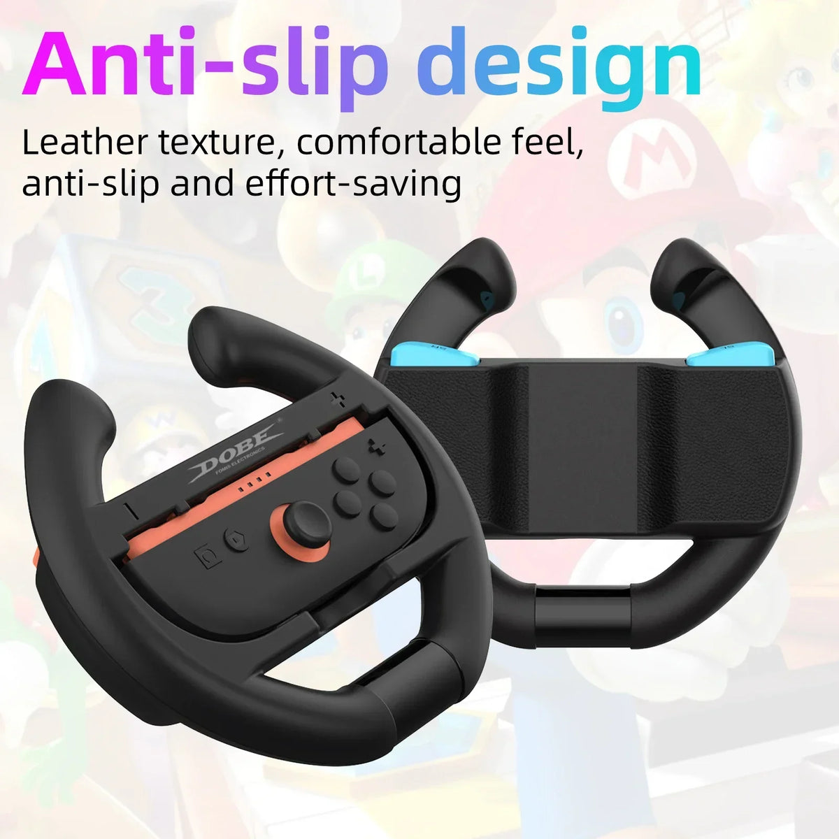 2PCS Game Steering Wheel for Nintendo Switch 2 JoyCon Controller Racing Wheel Hand Grip for Switch2 Kart Games Accessories