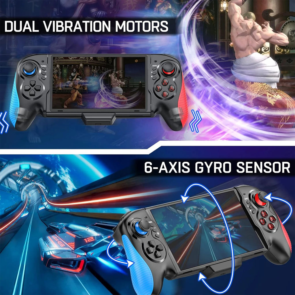 Dual Color Wired Gamepad with 6-axis Somatosensory and Dual Vibration For Switch Gaming Console STK-7037A&B