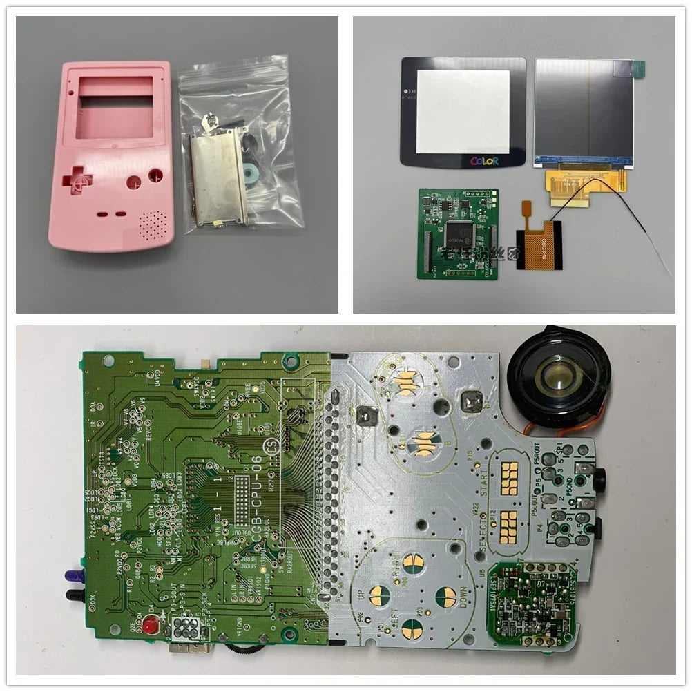 GBC Game Boy Color 2.6-Inch IPS LCD Refurbished Console, New Case