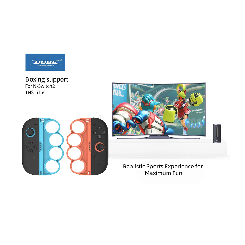 Switch 2 Controller Boxing Grips Handles Pair Joy-Con Punch Holder Fitness Sports Game Accessory Blue Red Plastic