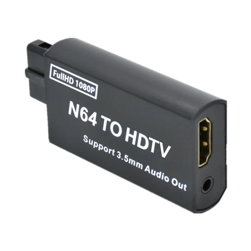 For Game Console N64 to HDMI-compatible Converter Adapter Plug and Play for SNES/NGC/SFC HDMI Adapter with 3.5mm Audio Output