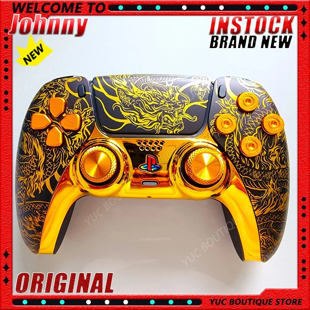 Johnny Old Video Gamer Golden Dragon Wireless Controller, TMR