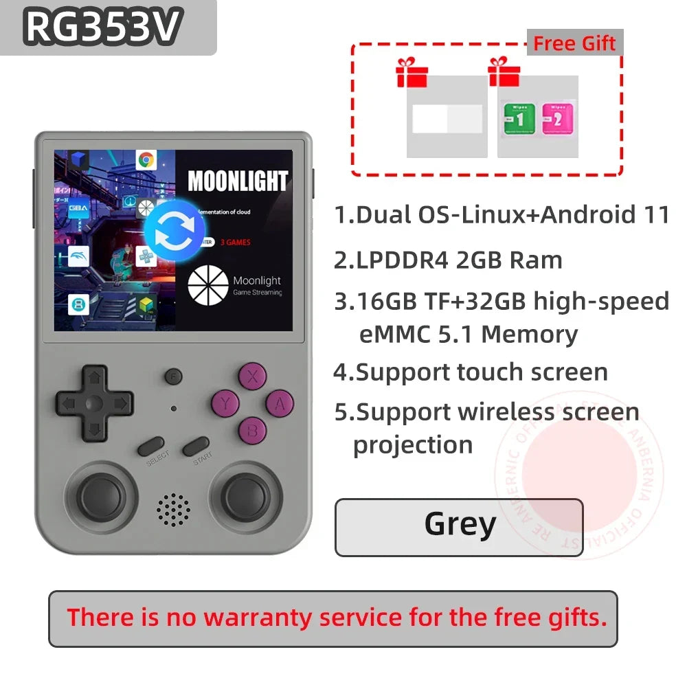ANBERNIC RG353V RG353VS Retro Games RK3566 3.5INCH 640*480 Handheld Game Console Emulator LINUX Children's Gifts