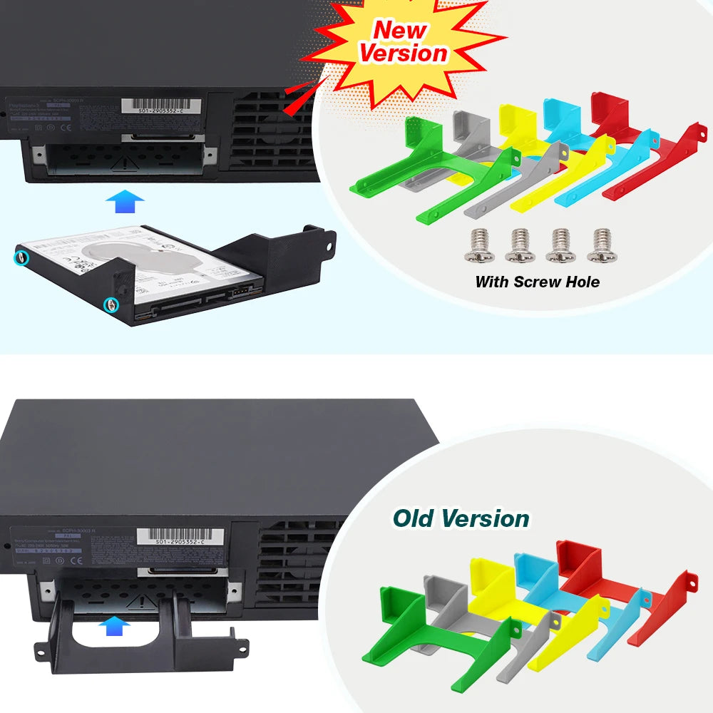 2.5'' Hard Drive Bracket For PS2 SATA  Network Adapter 3D Printed Stand Holder HDD Bracket SSD Stand For PS2 Fat Game Console
