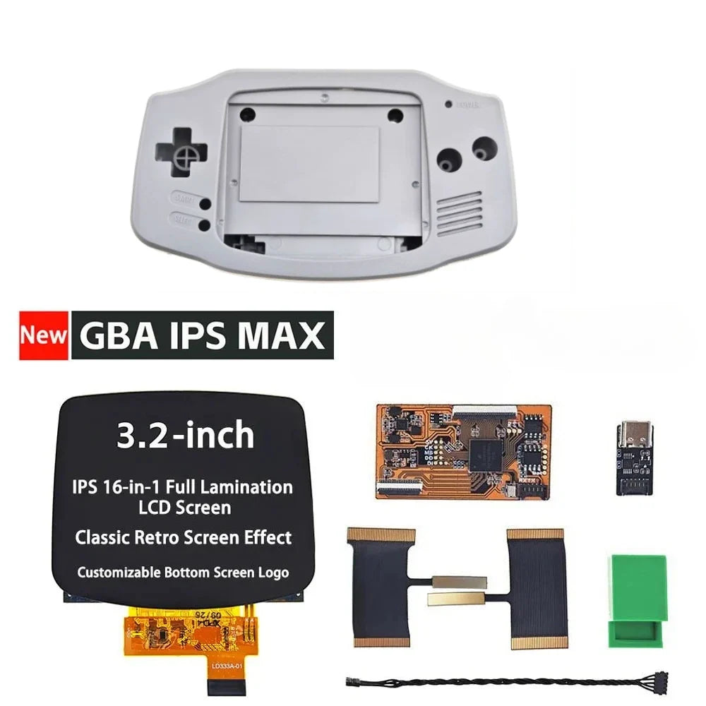 GBA 3.2-Inch IPS LCD Kit, 960x640 with Custom Shell