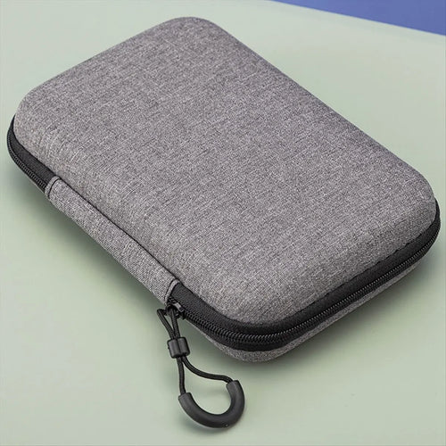 (A03R) Hard EVA Case for MIYOO MINI PLUS/R36S/R35S/RGB20S/XU10 for ANBERNIC RG35XX/RG35XX PLUS Protable Storage Bag Grey