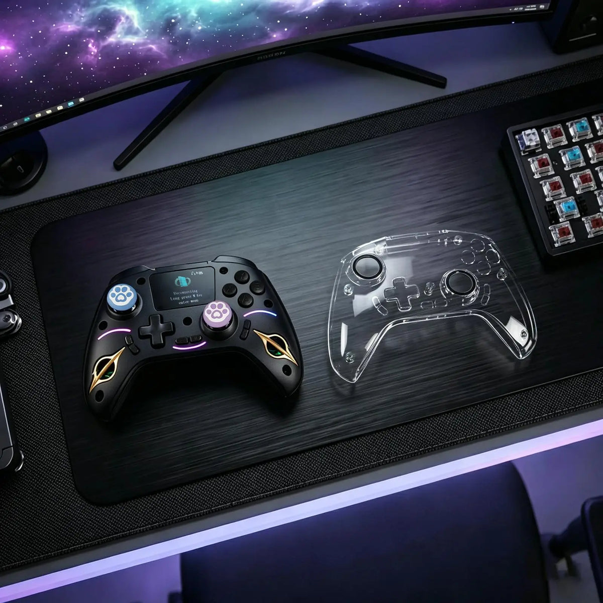 VGBUS Hall Effect Controller with LCD Screen for Switch & PS4