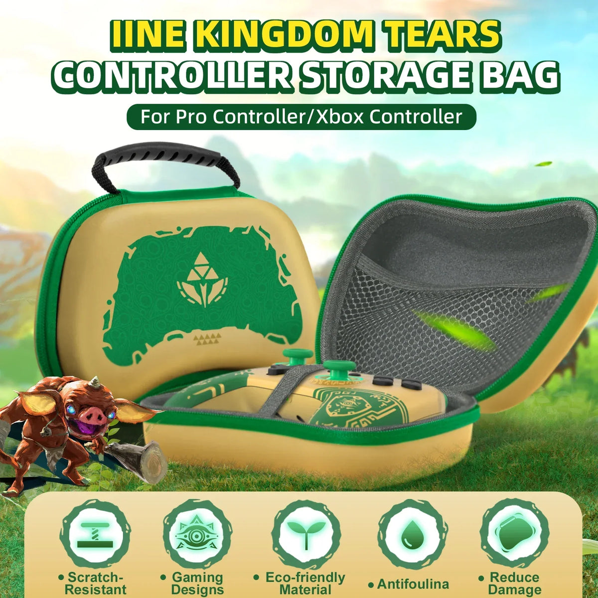 IINE Golden-Green Wireless NFC Pro Controller for Nintendo Switch