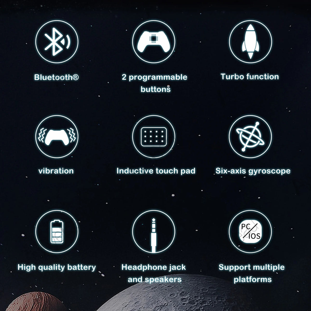 Wireless Controller for PS4, PS3, Android, PC and iOS