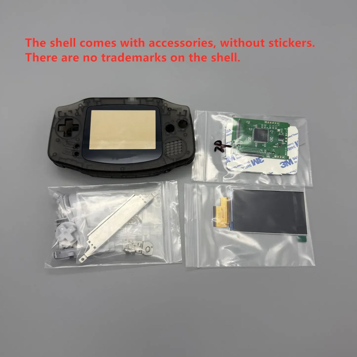 GBA IPS LCD Screen Kit No Shell Cutting Required Easy Install 2.9" High Bright IPS Display 480*720 Shell Set for Gameboy Advance